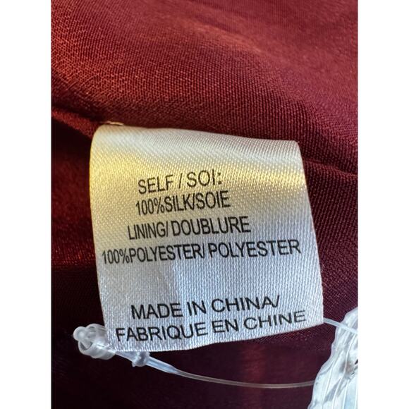 HAUTE HIPPIE The Tailored Slim Shady Pants Silk Sz 6 Merlot Snake Print - Picture 7 of 7